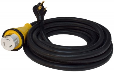 25' RV Power Cord Adapter 30 amp Male to 50 amp Connector detachable Marinco 