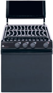Black Top 17" Atwood Range with Black Glass Door and Electronic Ignition