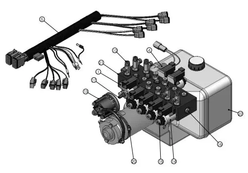 Lippert  Leveling Pump W/8 Bank Manifold* 175249