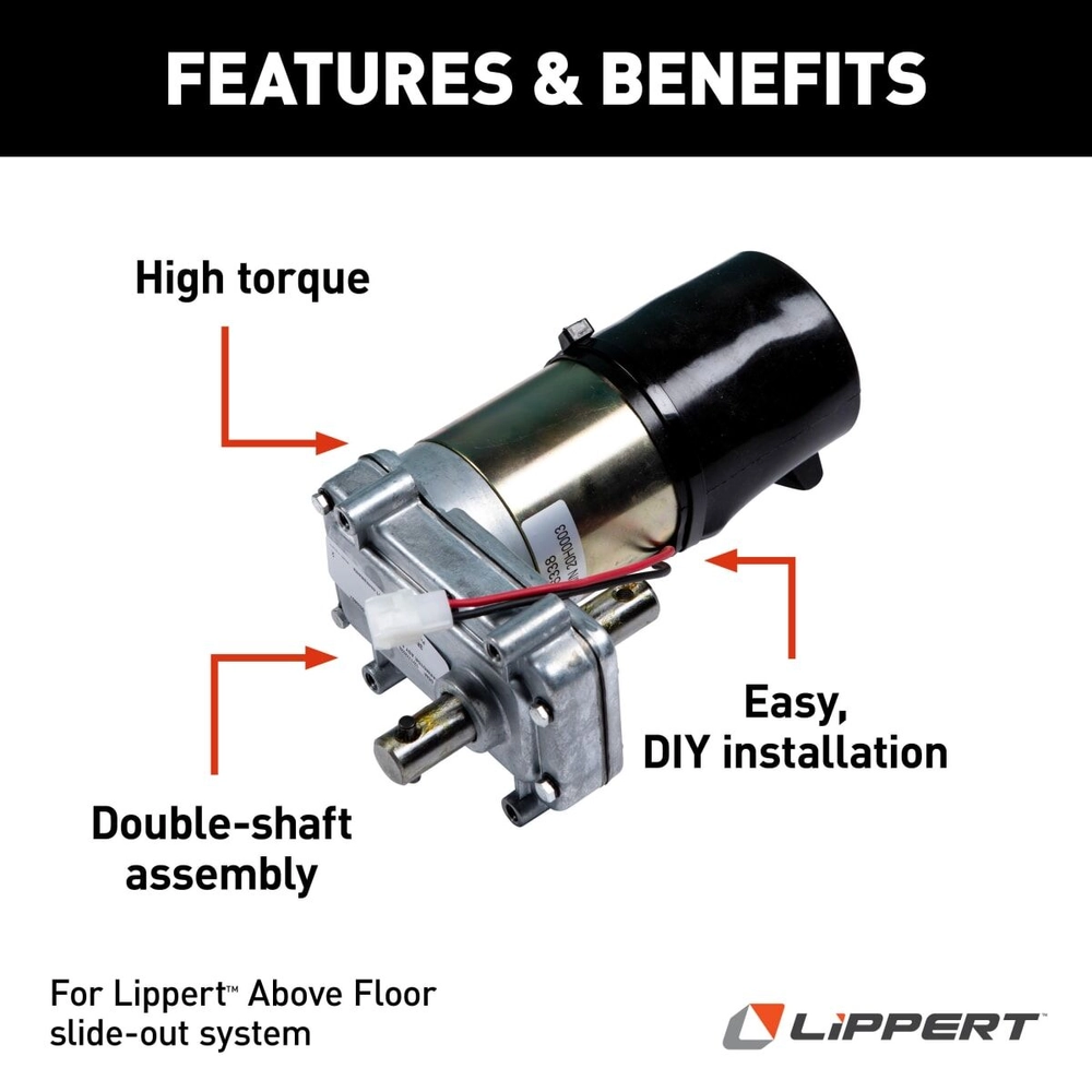 Lippert Gearmotor Assembly Ds Ht W/Pin B 386322 - Image 2