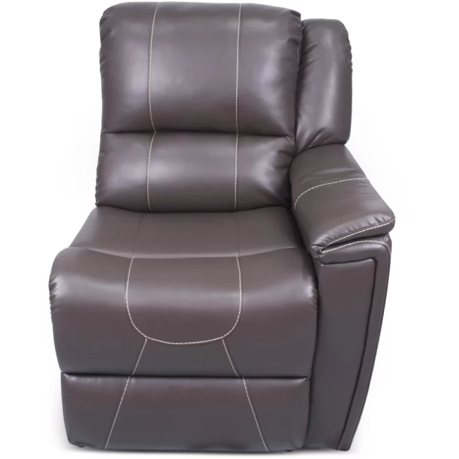 Lippert  Left Arm Recliner Majestic Chocolate W/Tan Top Stich 386637