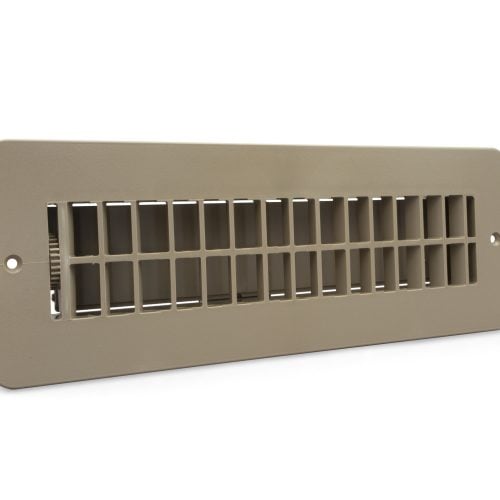 Thetford Floor Register, 2X10, W/ Damper, Tan 94260