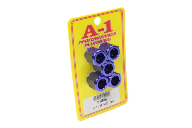 #6 AN Aluminum Tube Nut 5pk