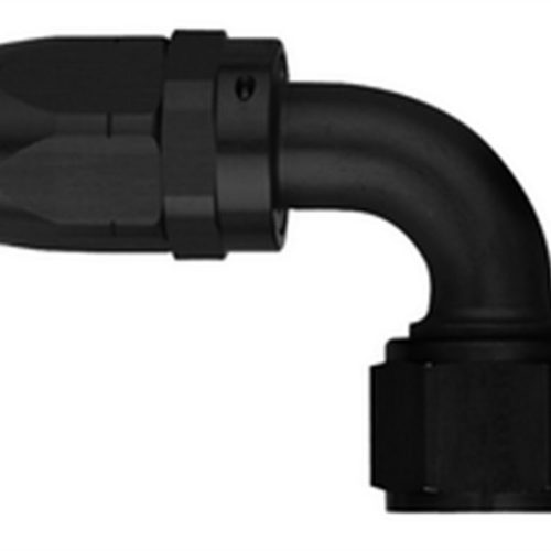 #12 90 Deg Hose End Black