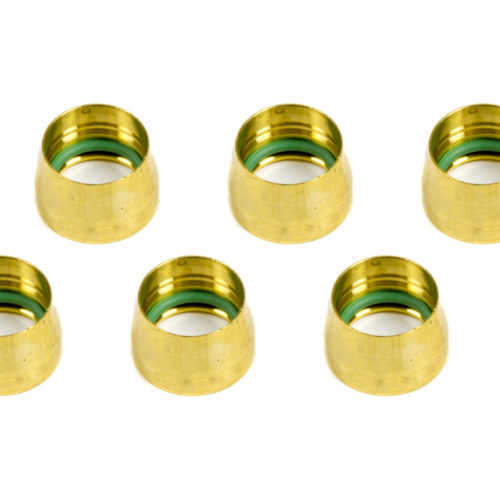 Aeroquip -10 Replacement A/C Brass Sleeves (6pk)