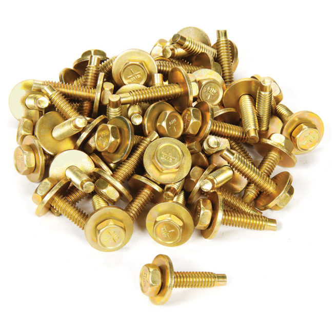 Allstar Performance  Body Bolt 1-1/8in 50pk Gold