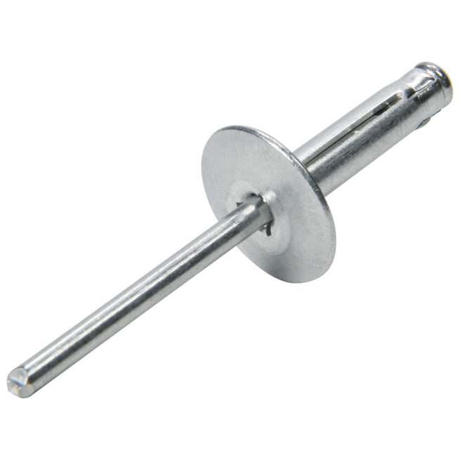 Allstar Performance  Lg Hd Rivet 250Pk Silver Flange Type Alum Mandrel