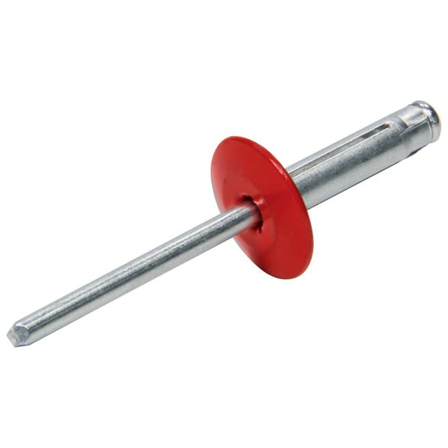 Allstar Performance  Lg Hd Rivet 250Pk Red Flange Type Alum Mandrel