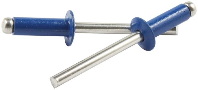 Allstar Performance  Sm Hd Rivet Blue Alum 250pk Chevron