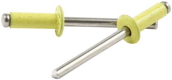 Allstar Performance  Sm Hd Rivet Yellow Alum 250pk