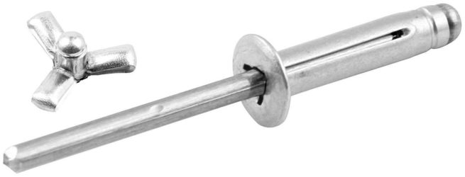 Allstar Performance  Sm Hd Rivet 250Pk Silver Flange Type Alum Mandrel