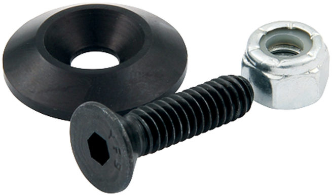 Allstar Performance  Countersunk Bolts #10 w/1in Washer Black 50pk