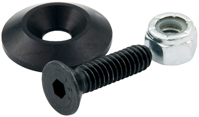 Allstar Performance  Countersunk Bolts 1/4in w/ 1in Washer Blk 50pk