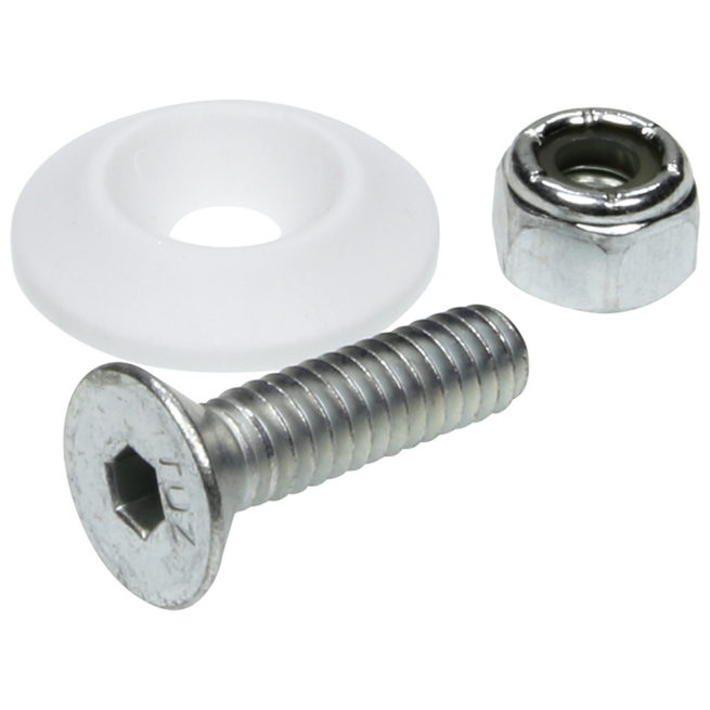 Allstar Performance  Countersunk Bolt Kit White 50pk