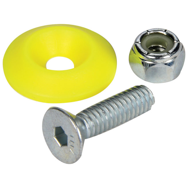 Allstar Performance  Countersunk Bolt Kit Fluorescent Yellow 50pk