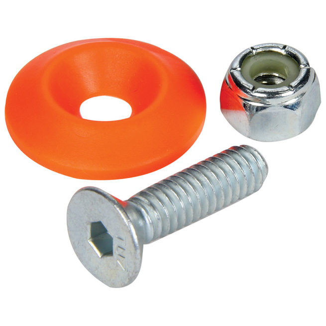 Allstar Performance  Countersunk Bolt Kit Fluorescent Orange 50pk