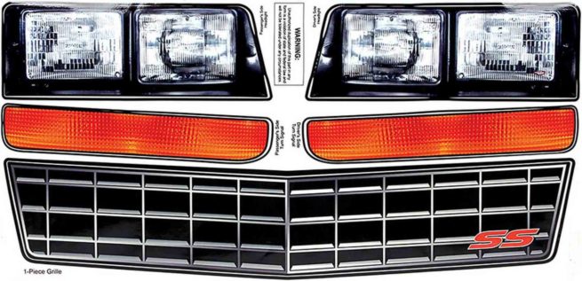 Allstar Performance  M/C SS Nose Decal Kit Stock Grille 1983-88