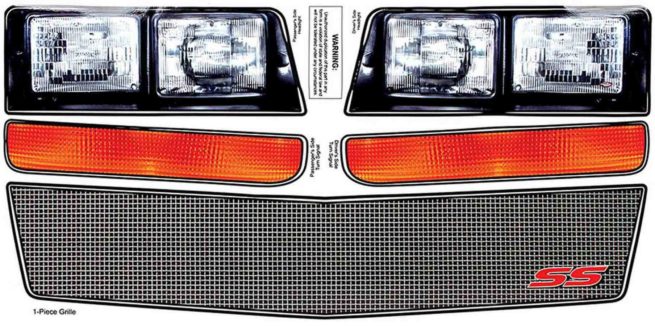 Allstar Performance  M/C SS Nose Decal Kit Mesh Grille 1983-88