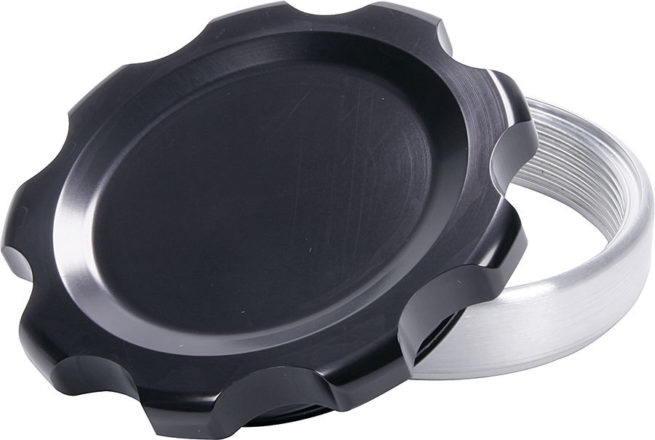 Allstar Performance  Filler Cap Black with Weld-In Steel Bung Large