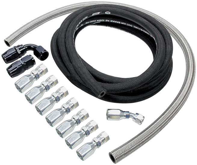 Allstar Performance  Power Steering Hose Kit Rack Front