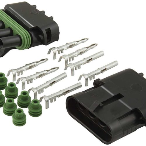 Allstar Performance 4-Wire Weather Pack Connector Kit Flat