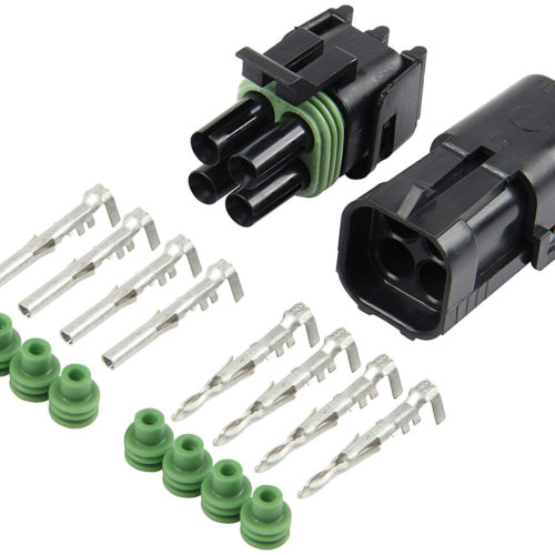Allstar Performance 4-Wire Weather Pack Connector Kit Square