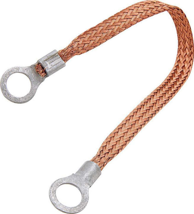 Allstar Performance  Copper Ground Strap 6in w/ 3/8in Ring Terminals