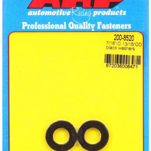 7/16 ID x 13/16 OD Black Washers (2pk)