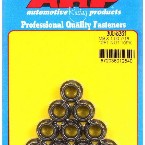 9mm x 1.00 12pt. Nuts (10)