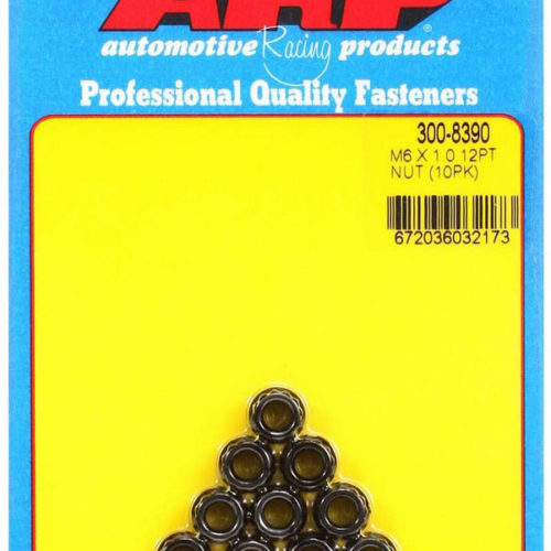 6mm x 1.00 12pt. Nuts (10)