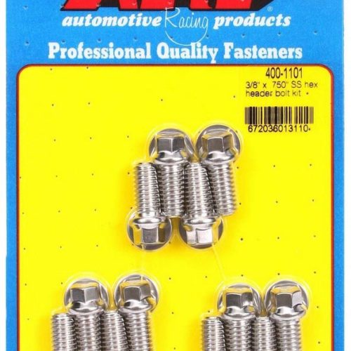 S/S Header Bolt Kit - 3/8 x .750 UHL (12)