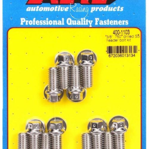 S/S Header Bolt Kit - 3/8 x .750 UHL (12)