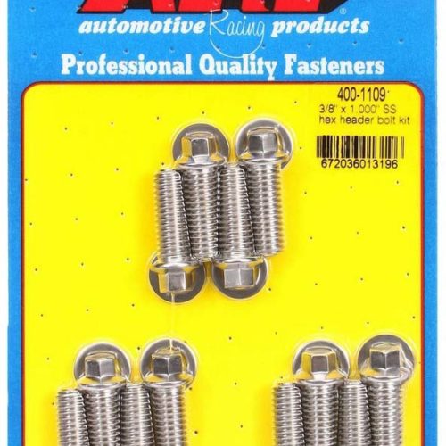 S/S Header Bolt Kit - 3/8 x 1.00 UHL (12)