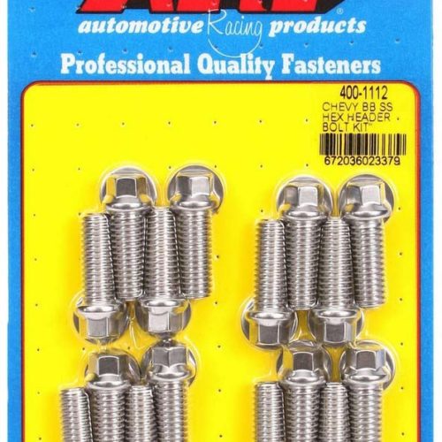 S/S Header Bolt Kit - 3/8 x 1.00 UHL (16)
