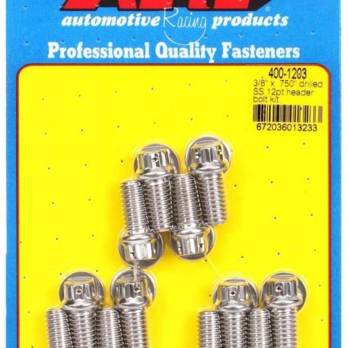 S/S Header Bolt Kit - 3/8 x .750 UHL (12)