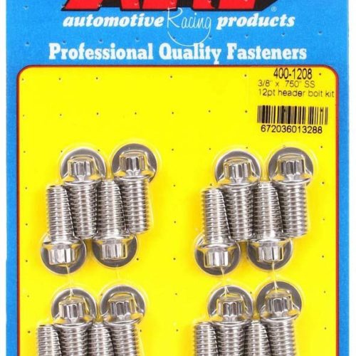 S/S Header Bolt Kit - 3/8 x .750 UHL (16)