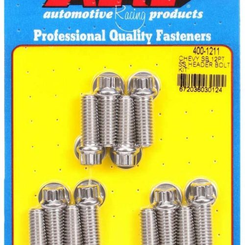 S/S Header Bolt Kit - 3/8 x 1.00 UHL (12)