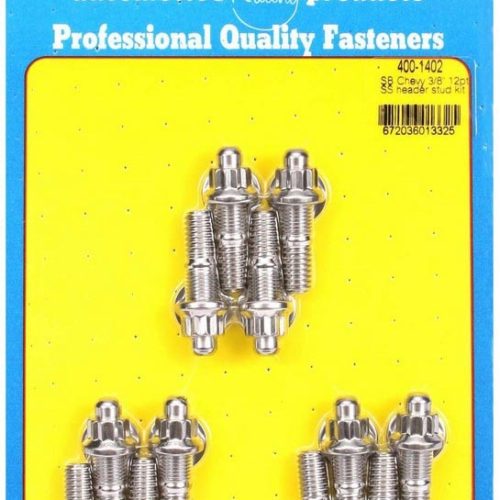 S/S Header Stud Kit - 3/8in x 1.670in OAL (12)