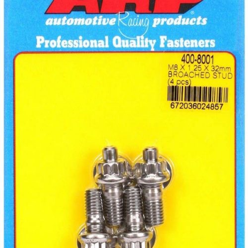 S/S Stud Kit - (4) M8 x 1.25in x 32mm