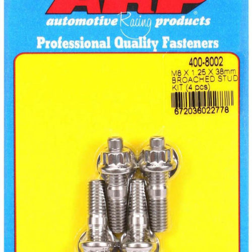 S/S Stud Kit - (4) M8 x 1.25in x 38mm