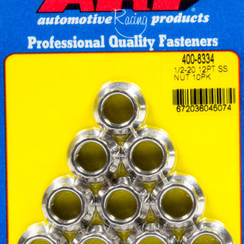 S/S 1/2-20 12pt. Nuts 10pk