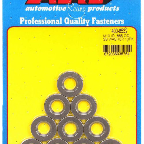 10mm ID SS Washers 10pk .865 OD