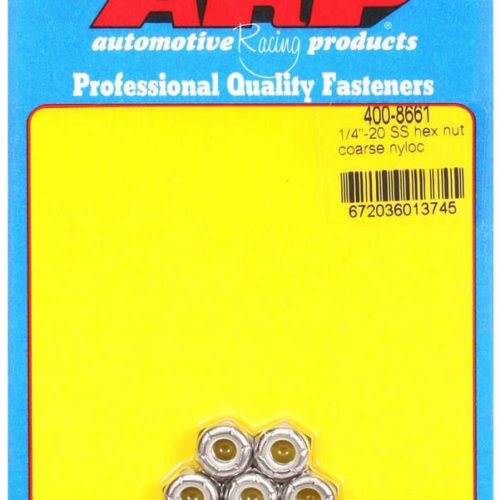 S/S Hex Nyloc Nuts 1/4-20 (5)