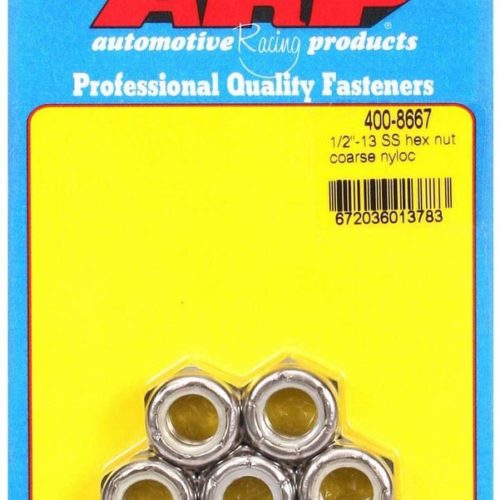S/S Hex Nyloc Nuts 1/2-13 (5)