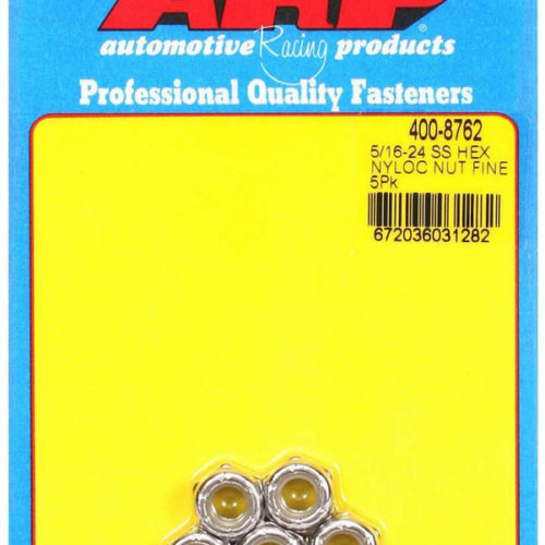 S/S 6pt. Fine Nyloc Nuts - 5/16-24 (5)
