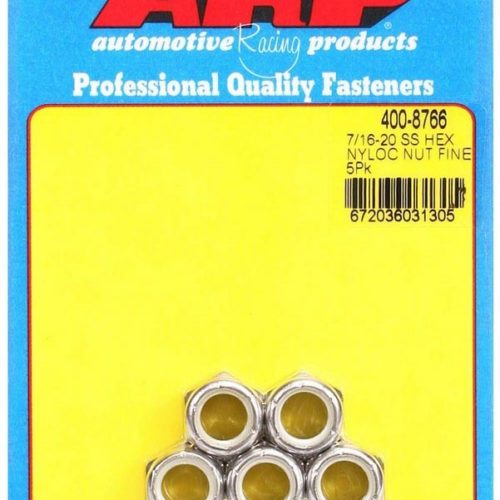 S/S 6pt. Fine Nyloc Nuts - 7/16-20 (5)