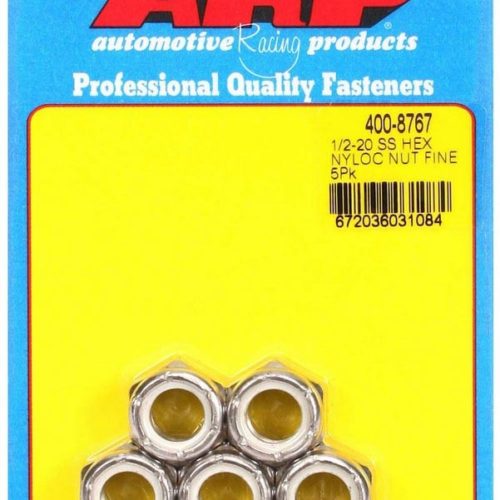 S/S 6pt. Fine Nyloc Nuts - 1/2-20 (5)