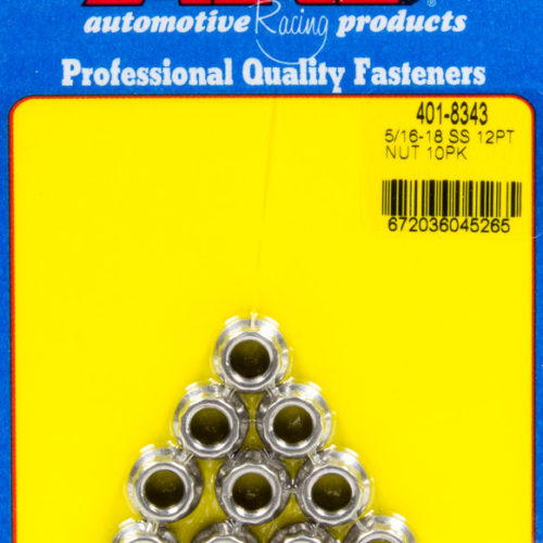 S/S 12pt. Nut - 5/16-18 10pk