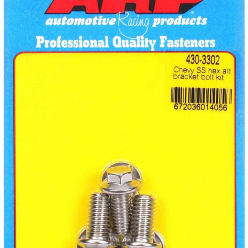 S/S Chevy Alternator Bracket Bolt Kit 6pt.