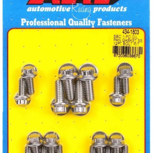 SBC S/S Oil Pan Bolt Kit 12pt.